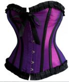 Corsete Roxo e preto