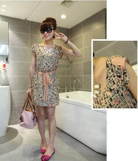 Vestido doll printed casual