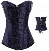 corsete azul com detalhes