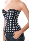 Corsete Bolinha branca