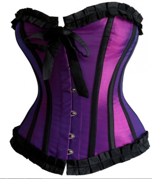 Corsete Roxo e preto