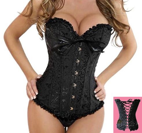 Corsete preto com detalhes